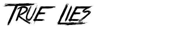 True Lies font preview